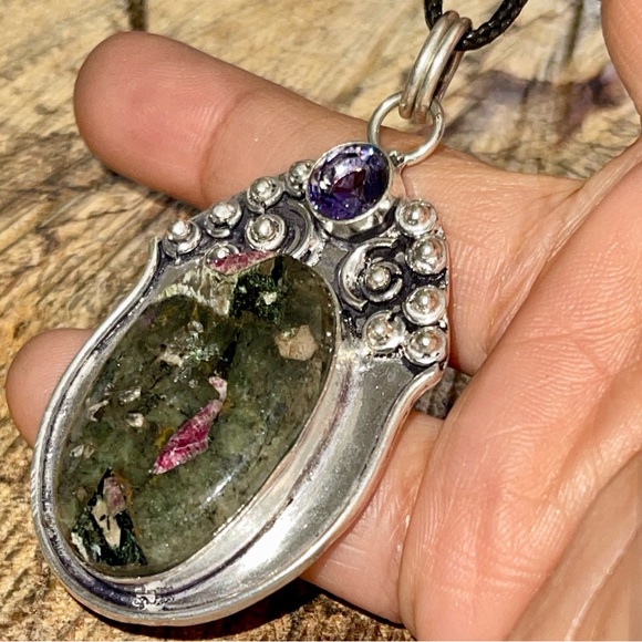 Dark Eudyalite Pendant 2 1/4” - Picture 7 of 13